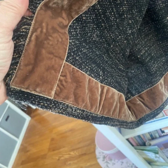 VINTAGE Dolce & Gabbana Tweed Wool Coat Fur Collar Made in Italy Size 42  US 6/8 - Picture 4 of 13